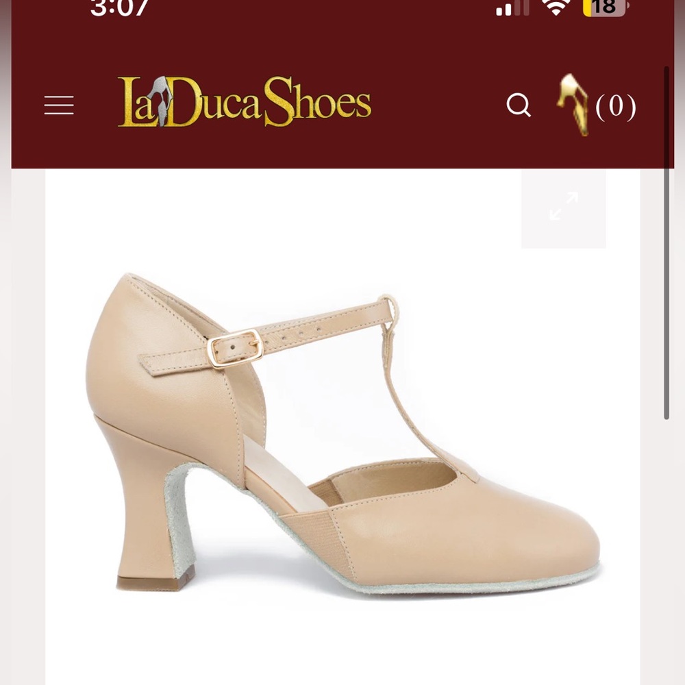 LaDuca Tan Leather Teresa 3inch heel soft sole shoe BRAND NEW! Size 38